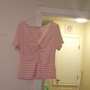 Pink and white shirt
